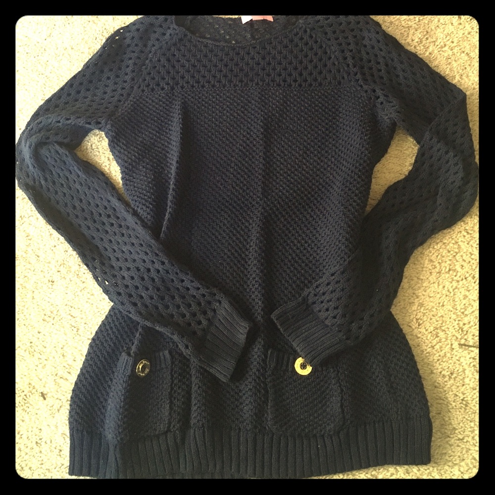 Sold!! Lily Pulitzer spring navy blue sweater